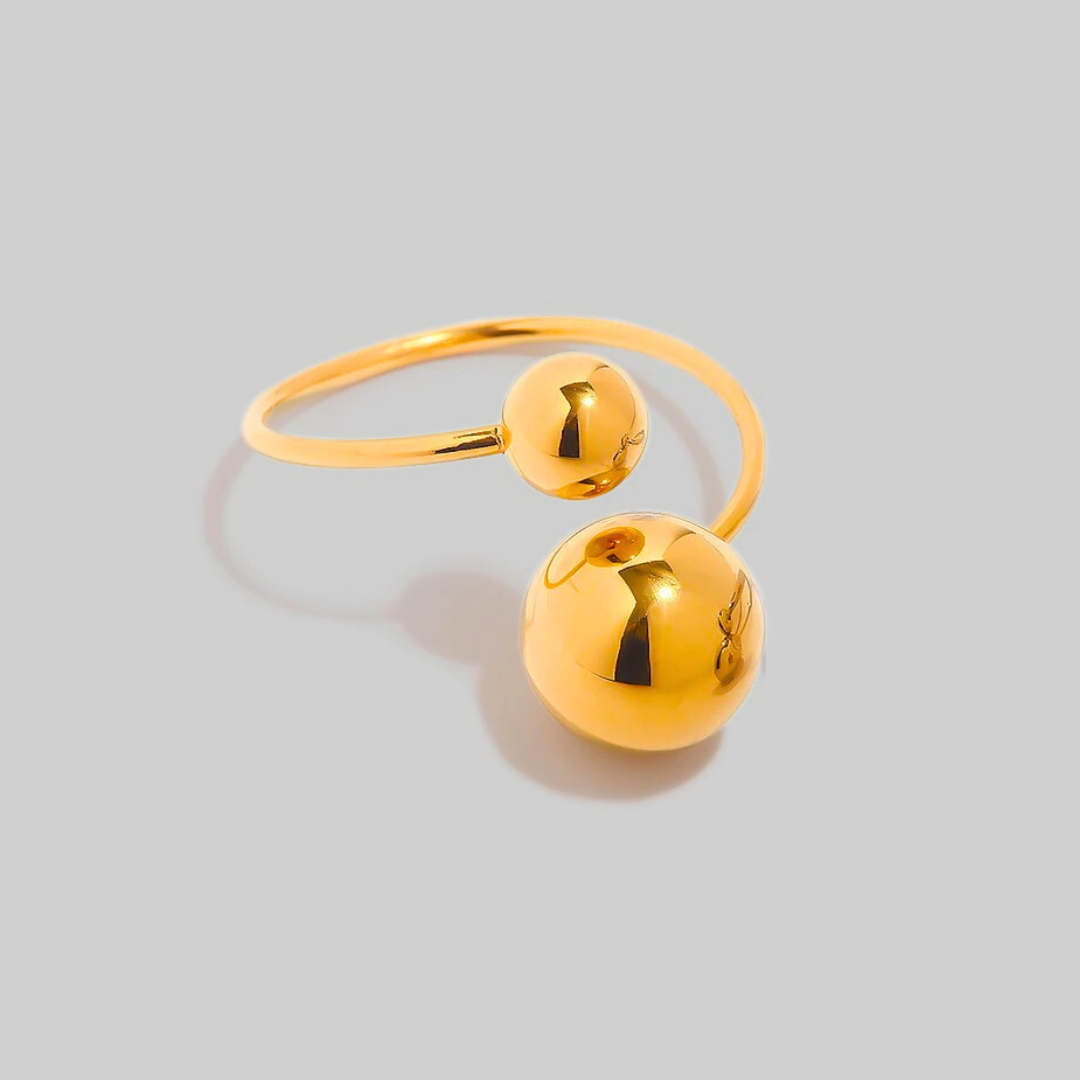 Bondi Double Sphere Ring | Gold