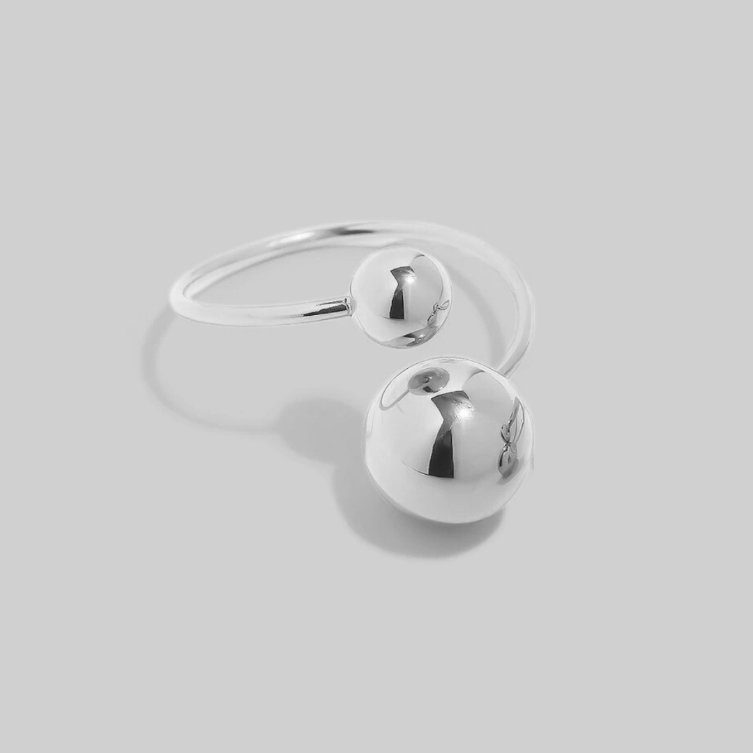 Bondi Double Sphere Ring | Silver