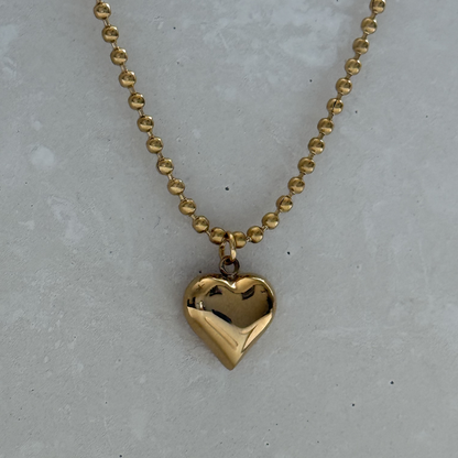 Heart of Gold Beaded Necklace