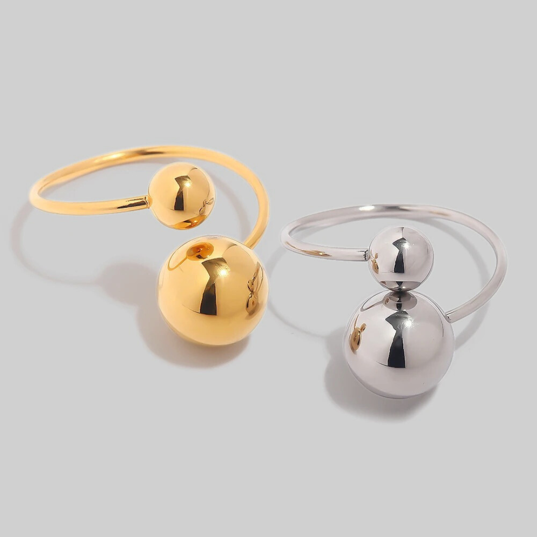 Bondi Double Sphere Ring | Gold