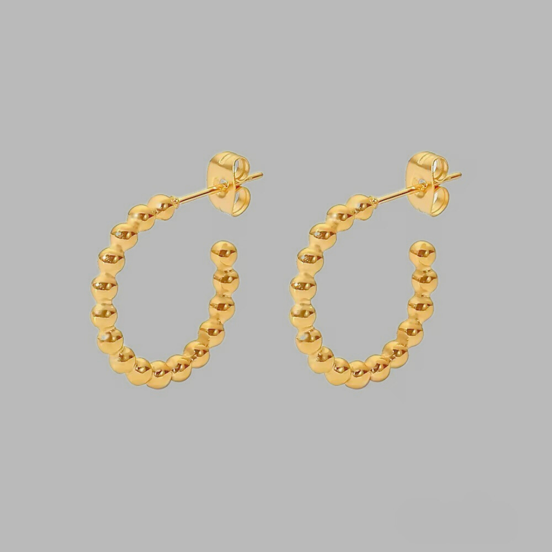 Loyola Small Beaded Hoops