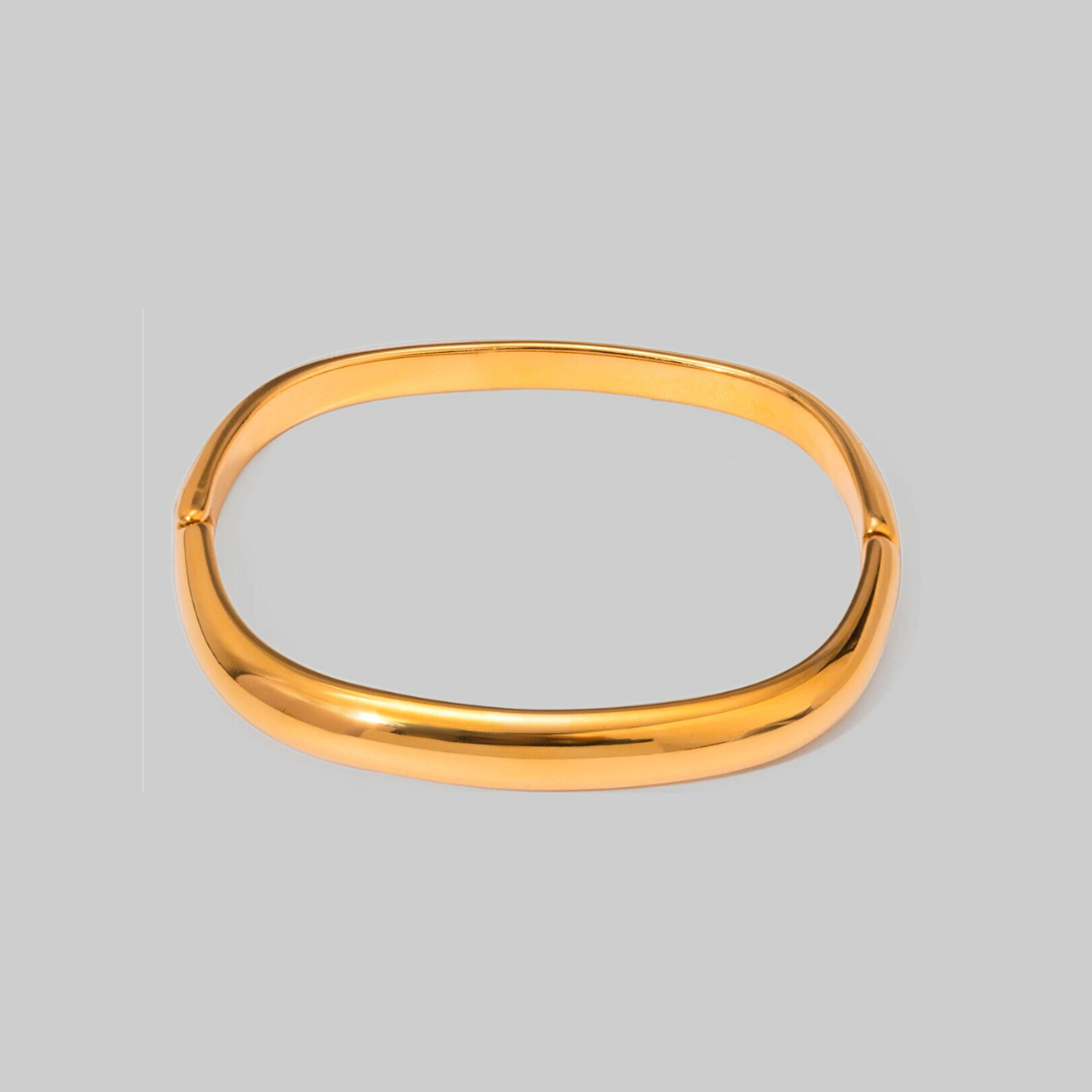 Moxie Rectangular Bangle Bracelet | Gold