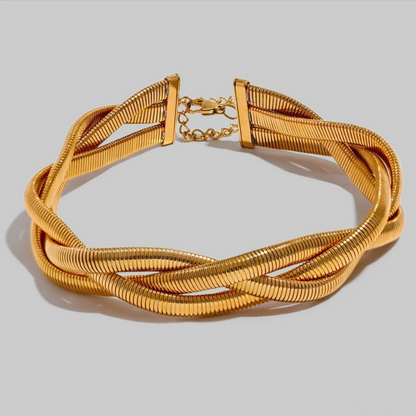 Braided Choker Necklace | Gold or Silver