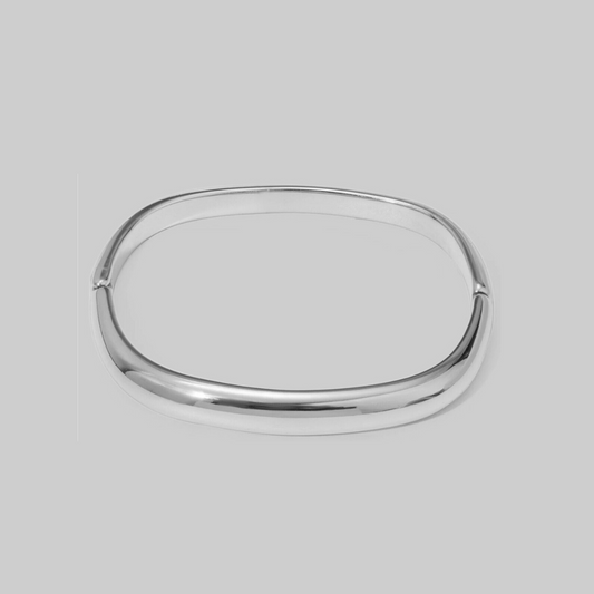 Moxie Rectangular Bangle Bracelet | Silver