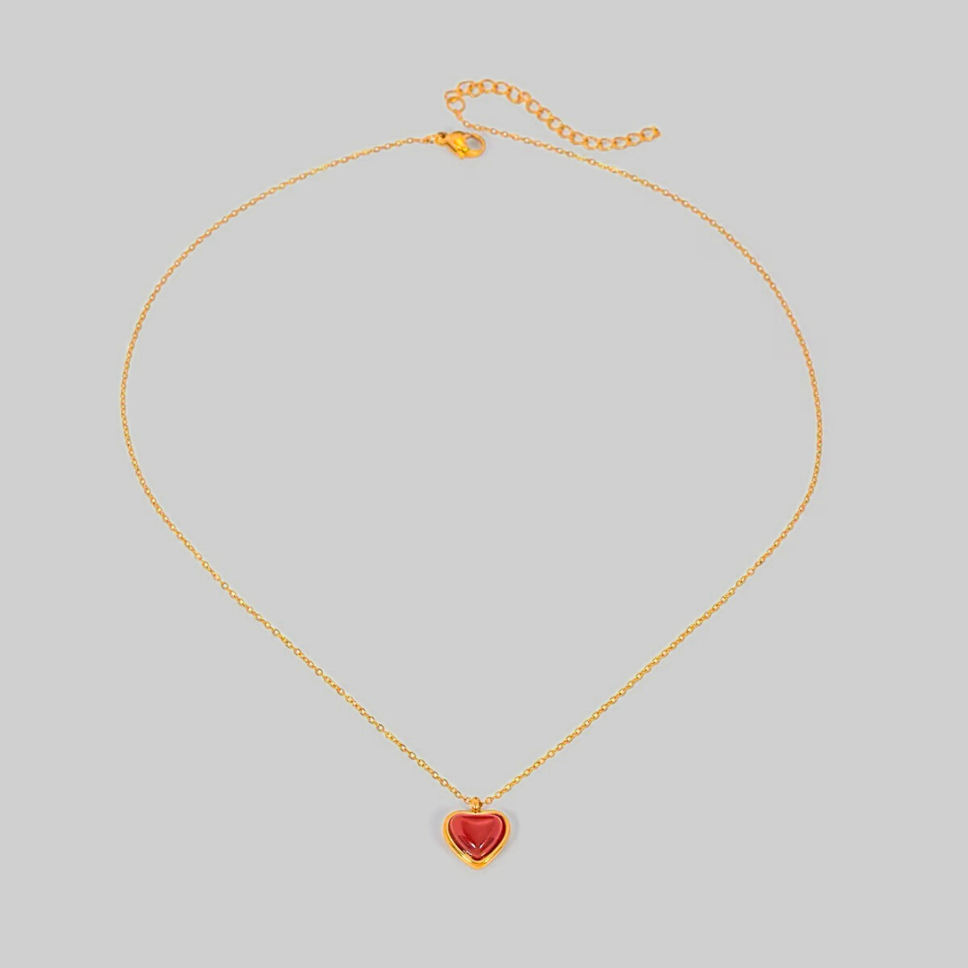 Carnelian Heart Necklace