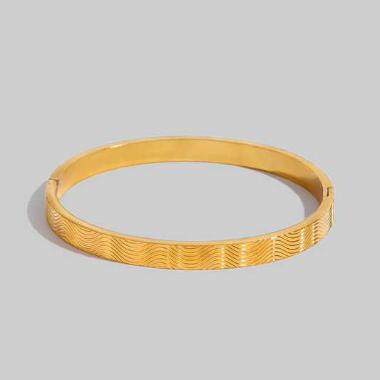 Constantine Wave Pattern Bangle Bracelet