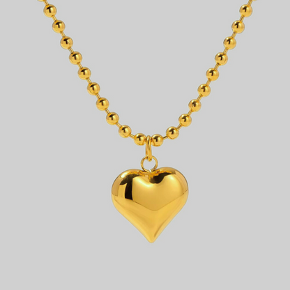 Heart of Gold Beaded Necklace