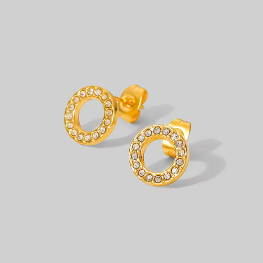 Didi CZ Circle Stud Earrings