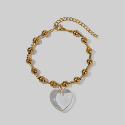 Amisha Heart Bracelet | Clear