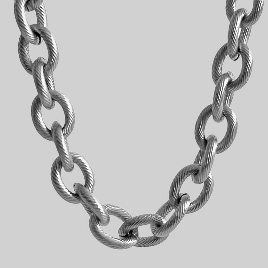 Aura Large Link Chain Necklace | Silver