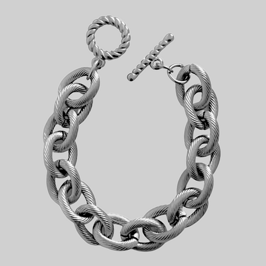 Aura Large Link Chain Bracelet | Silver