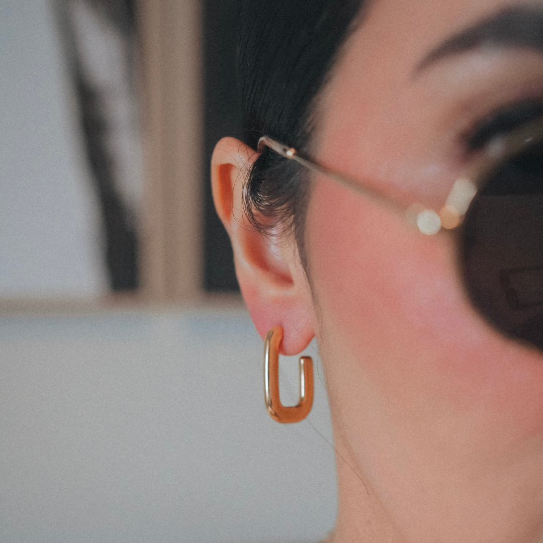 Daniela Block Hoops | Gold Hue