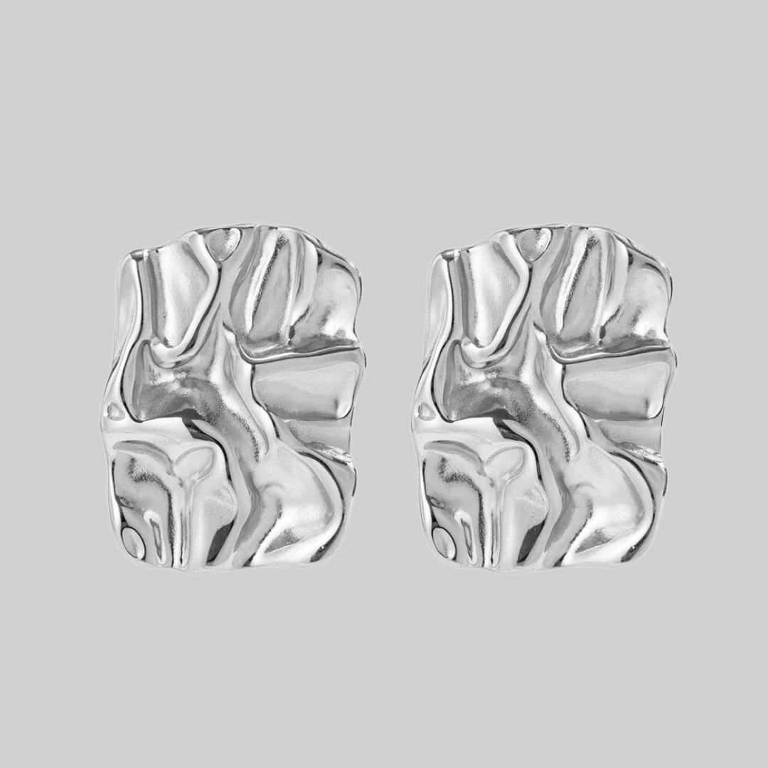 Leeanne Rectangular Earrings | Silver