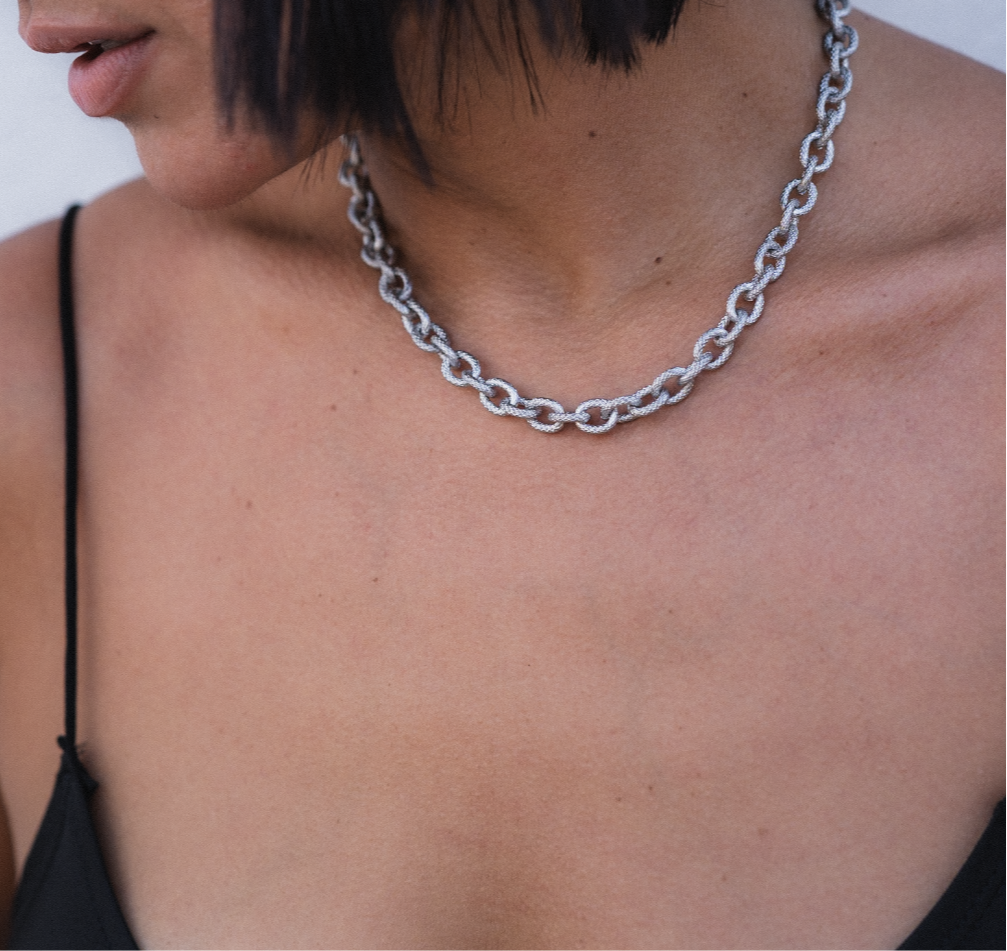 Kaia Link Chain Necklace | Silver