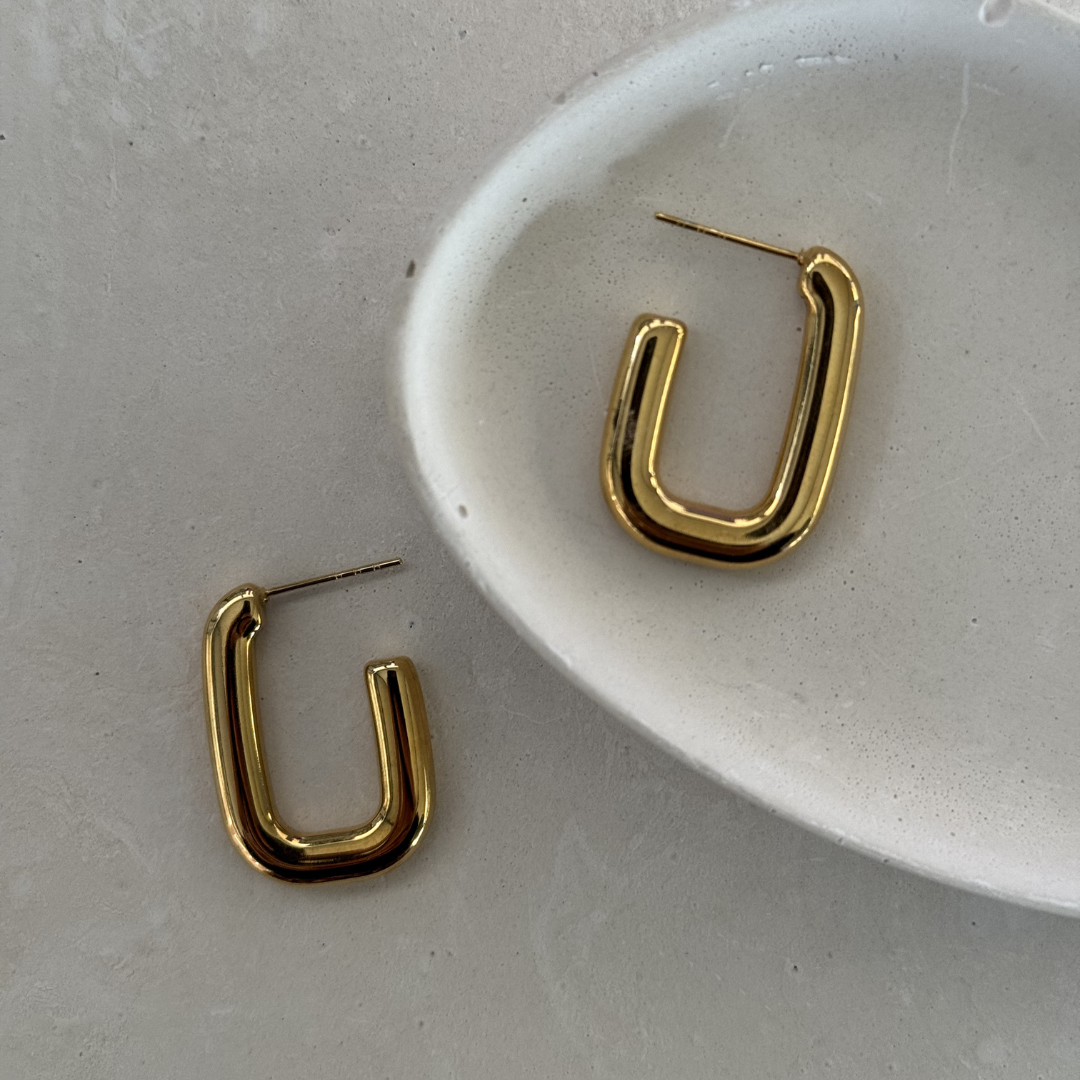 Daniela Block Hoops | Gold Hue