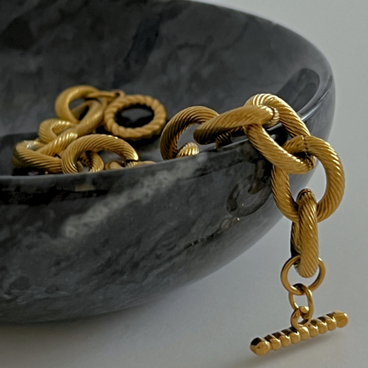 Aura Large Link Chain Bracelet | Gold