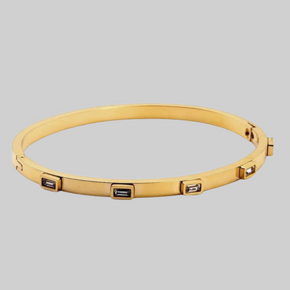 Helen Baguette Clear CZ 4mm Bangle