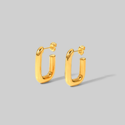 Daniela Block Hoops | Gold Hue