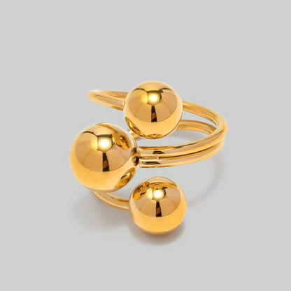 Bondi Triple Sphere Ring | Gold