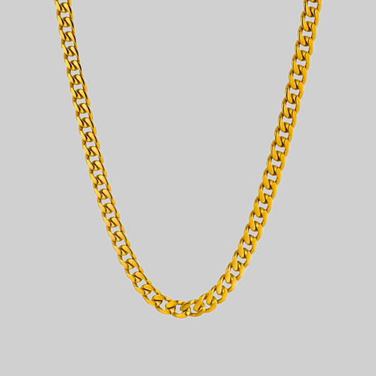 John Doe Men's 6mm Cuban Chain Necklace | Gold