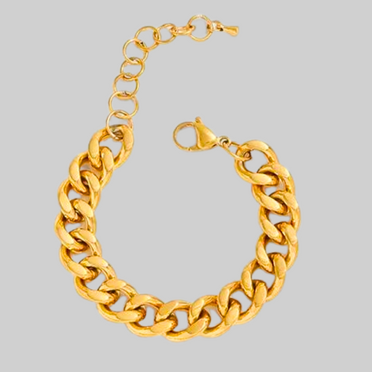 Chained Statement Bracelet | Gold