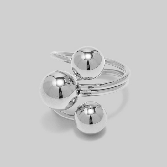 Bondi Triple Sphere Ring | Silver