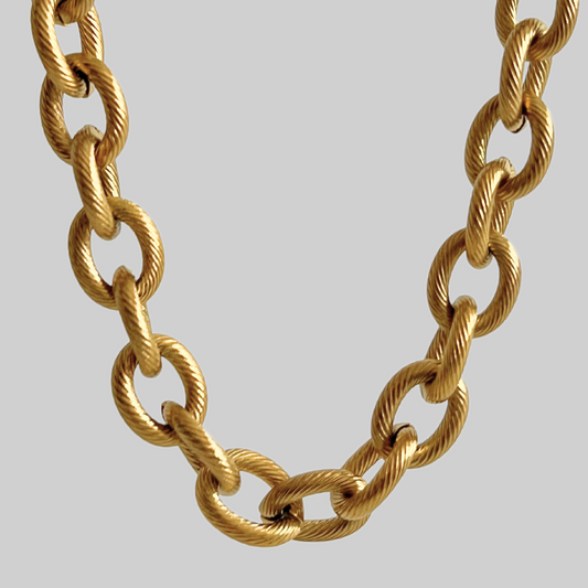 Aura Large Link Chain Necklace | Gold