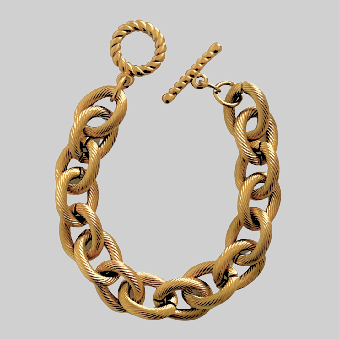 Aura Large Link Chain Bracelet | Gold