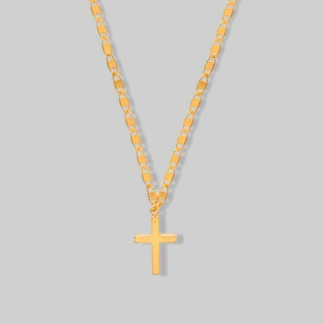 Bernice Gold Cross Pendant Necklace