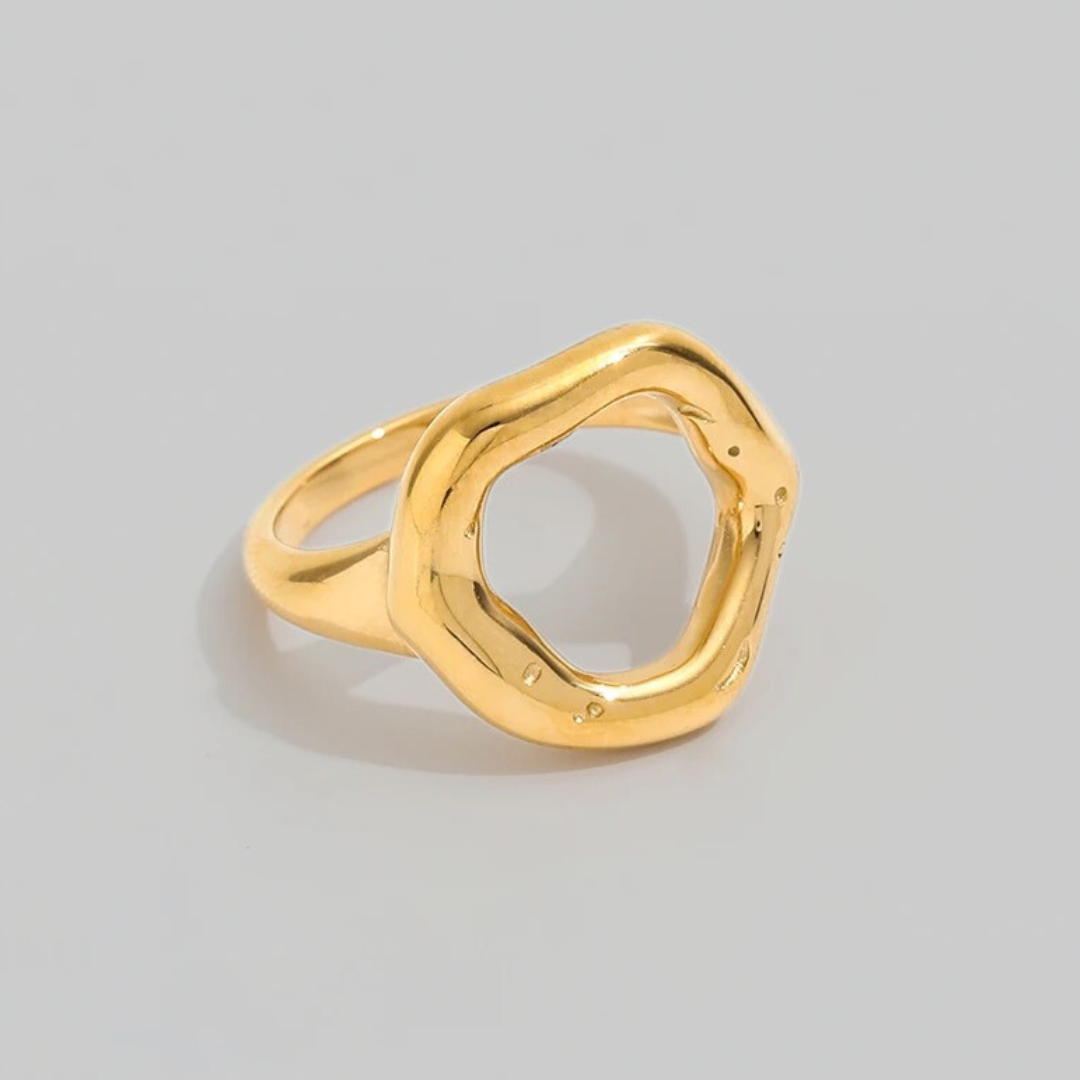 Lola Hammered Flower Ring