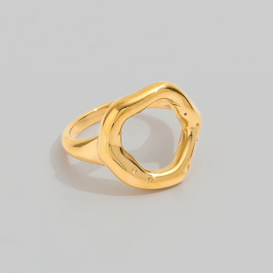 Lola Hammered Flower Ring