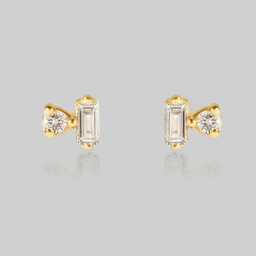 Grace Clear CZ Stud Earrings