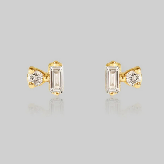 Grace Clear CZ Stud Earrings