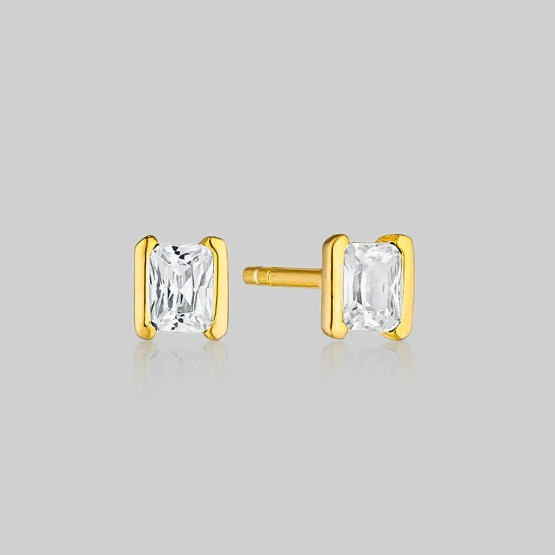 Casey Clear CZ Stud Earrings