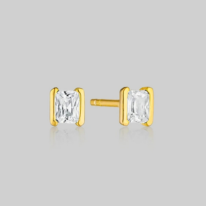 Casey Clear CZ Stud Earrings