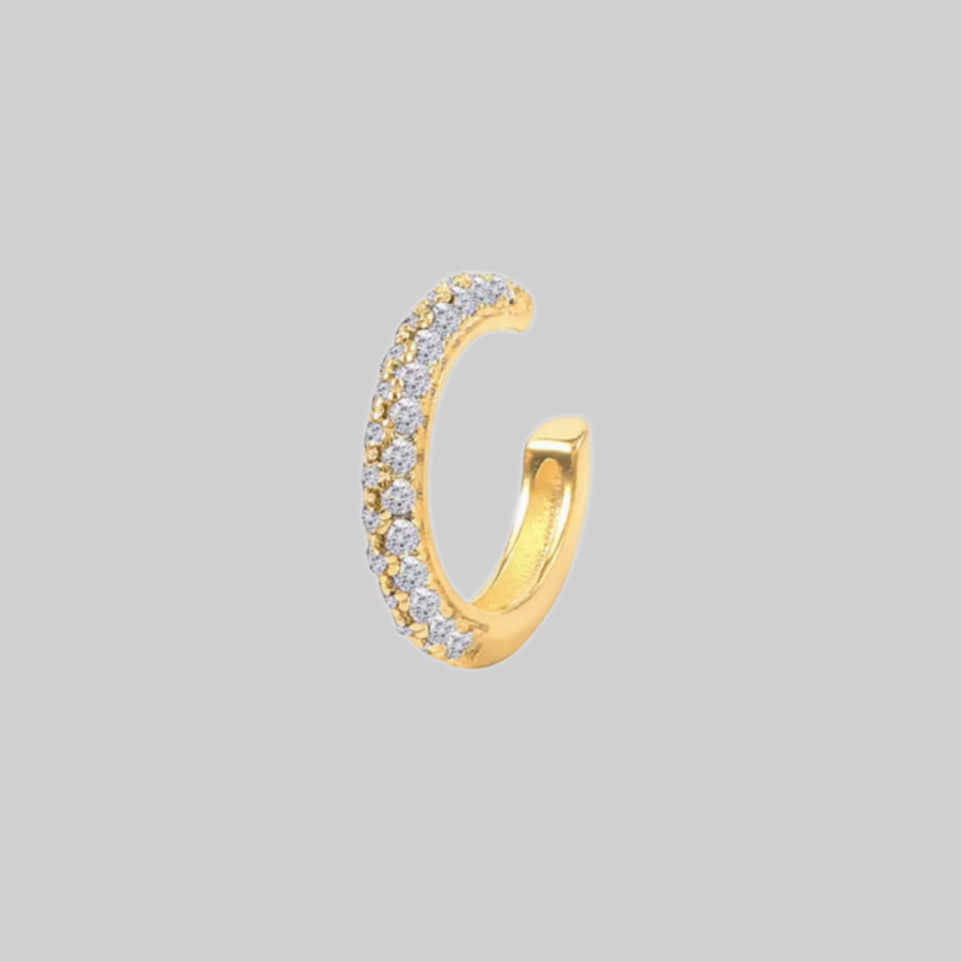 Quincy Double Row Pave Cuff Earring