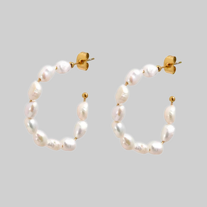 Stella Baroque Pearl Hoops