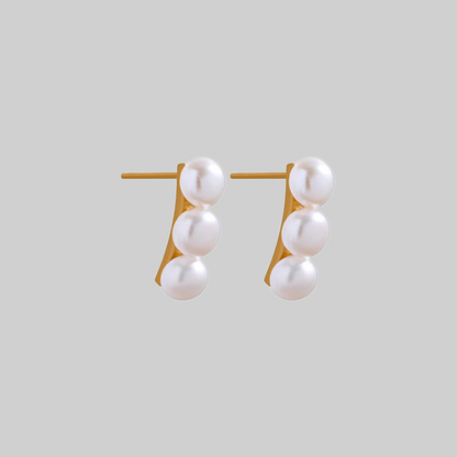 Wrenley Triple Freshwater Pearl Earrings