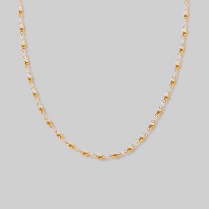 Cait Dainty Flat Ball Necklace | Gold