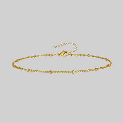 Sabina Satellite Chain Anklet | Gold