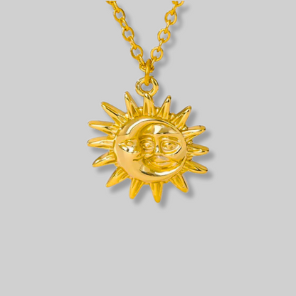 Moon-Sun Dainty Pendant Necklace