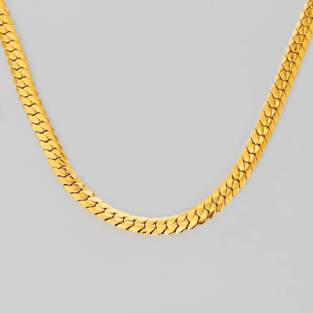 Betty Thick Miami Cuban Link Chain Necklace | Gold