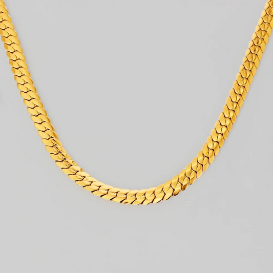 Betty Thick Miami Cuban Link Chain Necklace | Gold