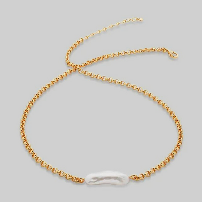 Tammerah Biwa Pearl Link Chain Necklace