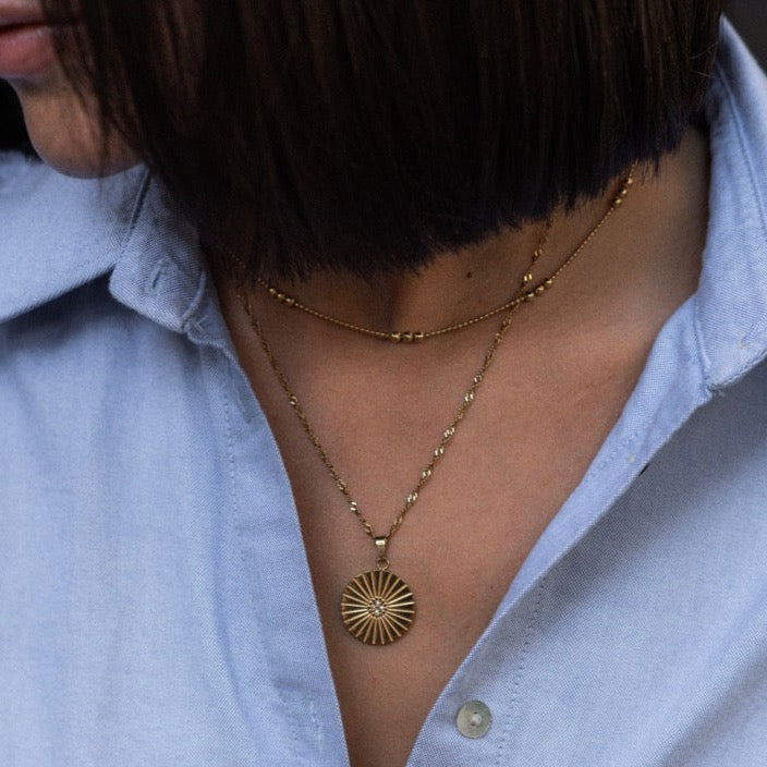 Mercedes Dainty Ball Chain Necklace