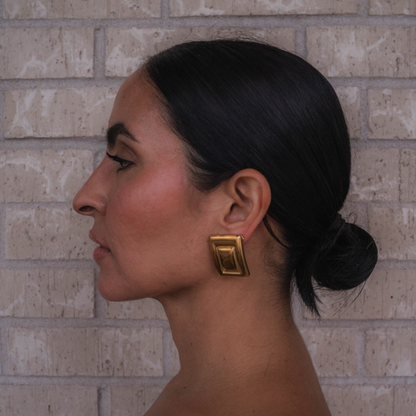 Antoinette Statement Earrings | Gold