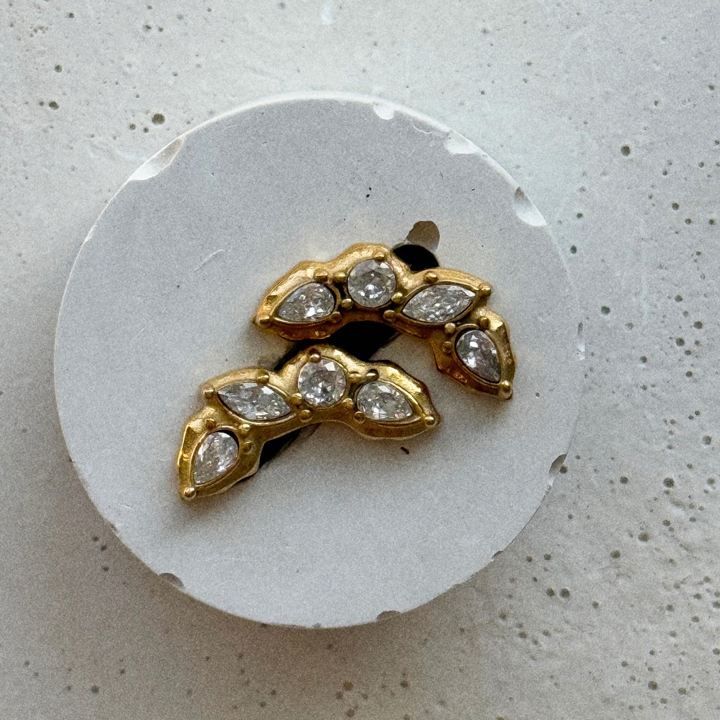 Pia Multi CZ Stud Earrings | Gold Hue