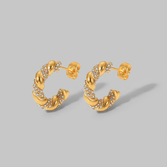 Aurelia Small Braided Hoop Earrings