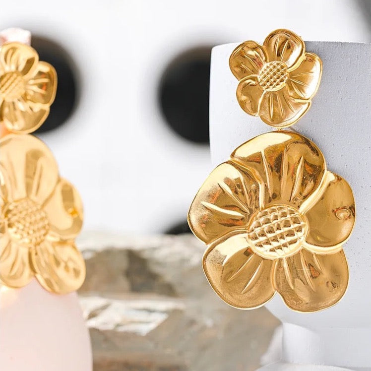 Daisy Statement Flower Earrings