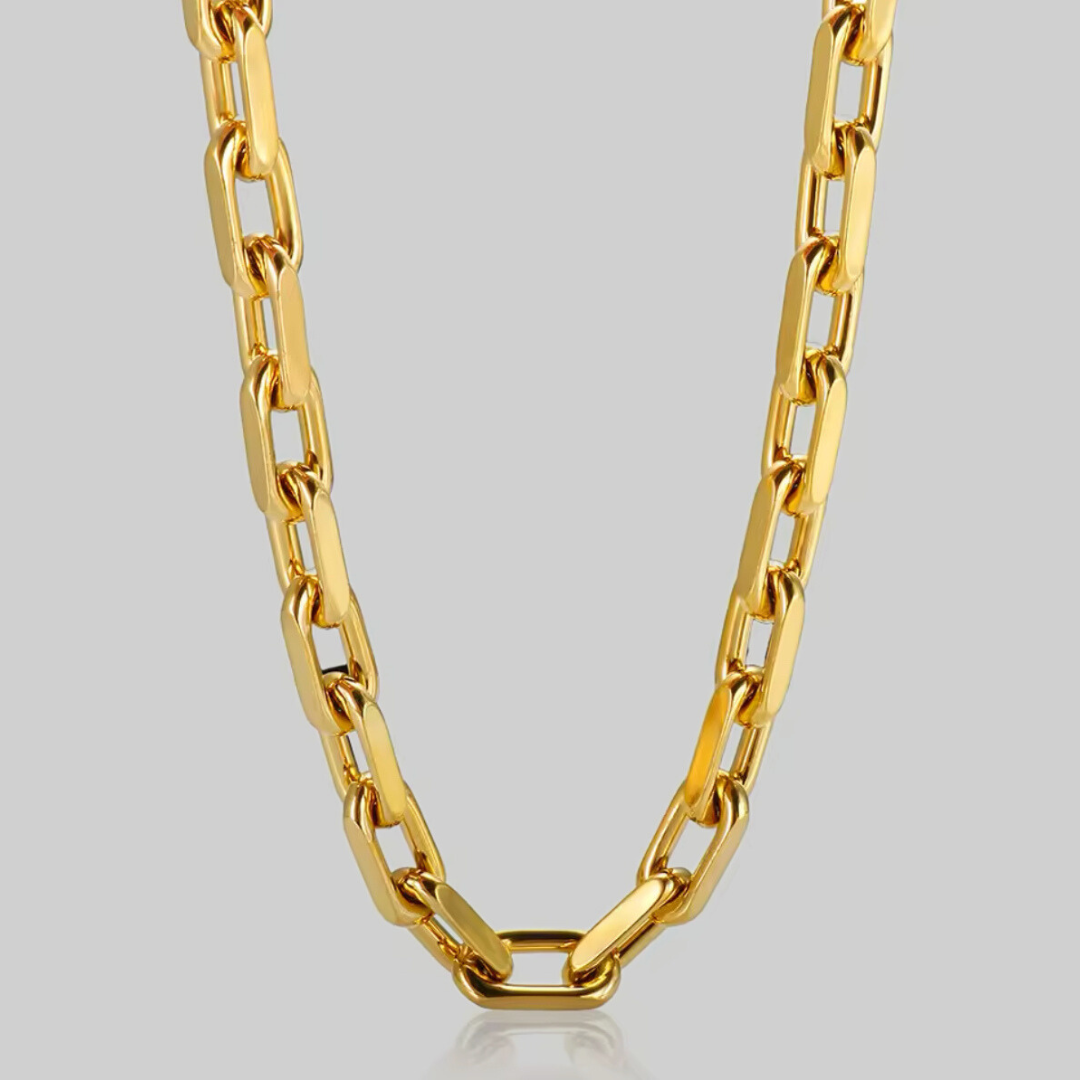 Meg Statement Paperclip Chain Necklace | Gold